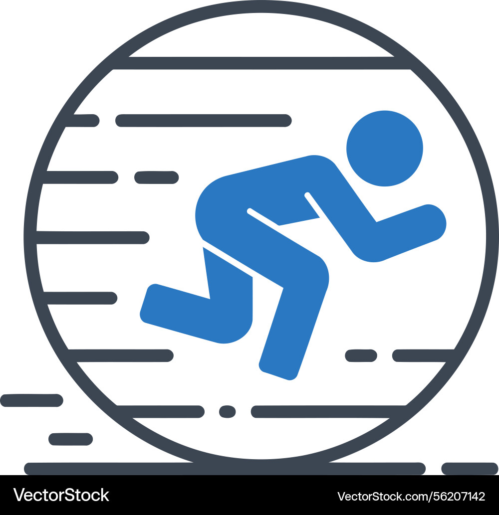Running in motion icon Vector Image