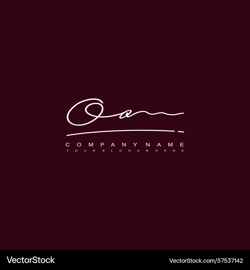 Signature style oo initial logos initials logo Signature style oo initial logos initials logo Vector Image