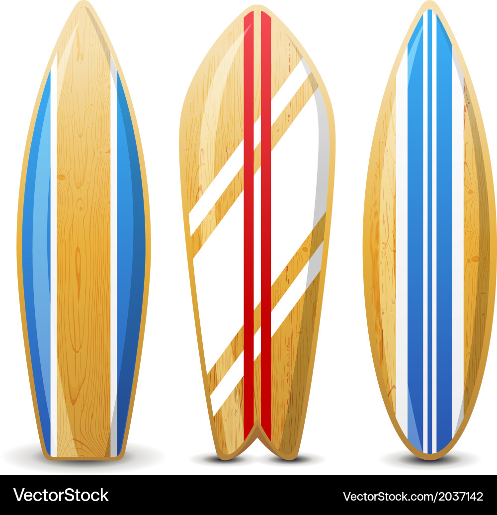 Surfboard Icons - Geometric Style vector image