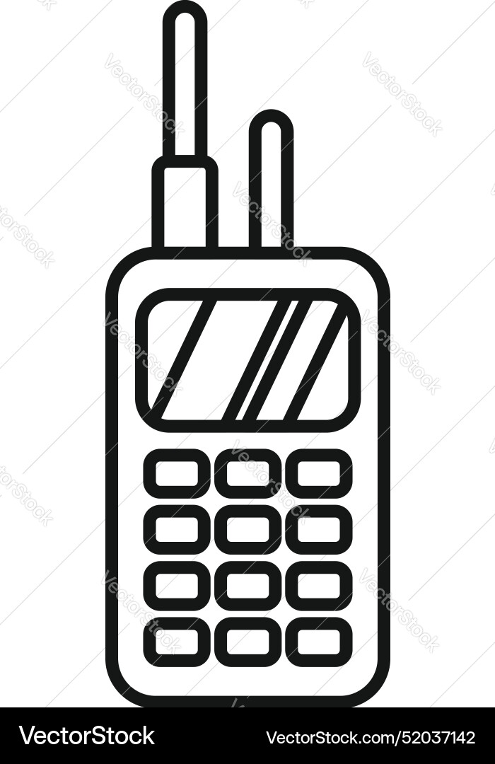 Walkie talkie displaying showing empty screen Walkie talkie displaying showing empty screen Vector Image