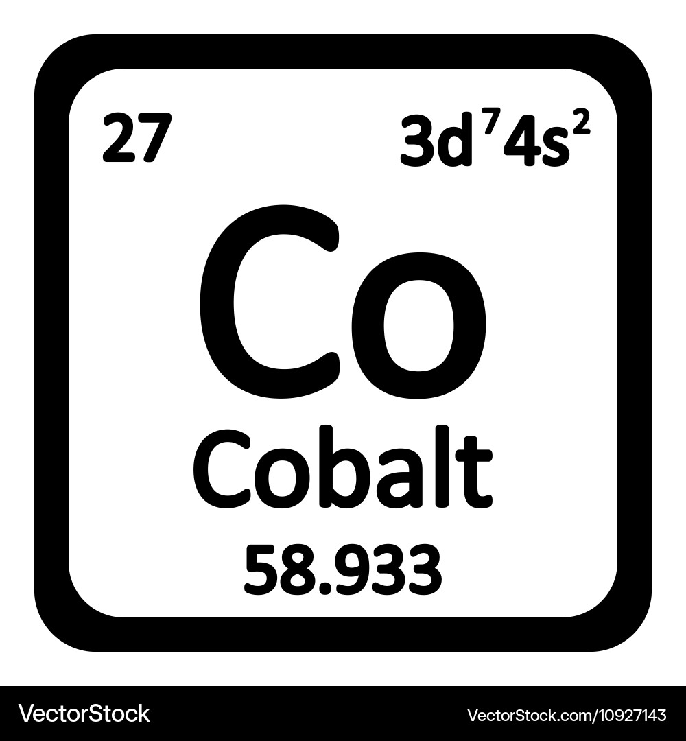 Cobalt Element Icon - Periodic Table vector image