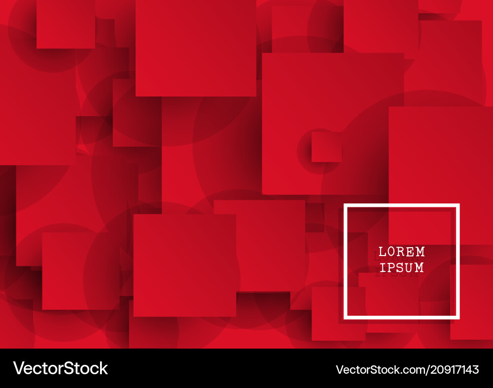 Red Square Pattern Background vector image