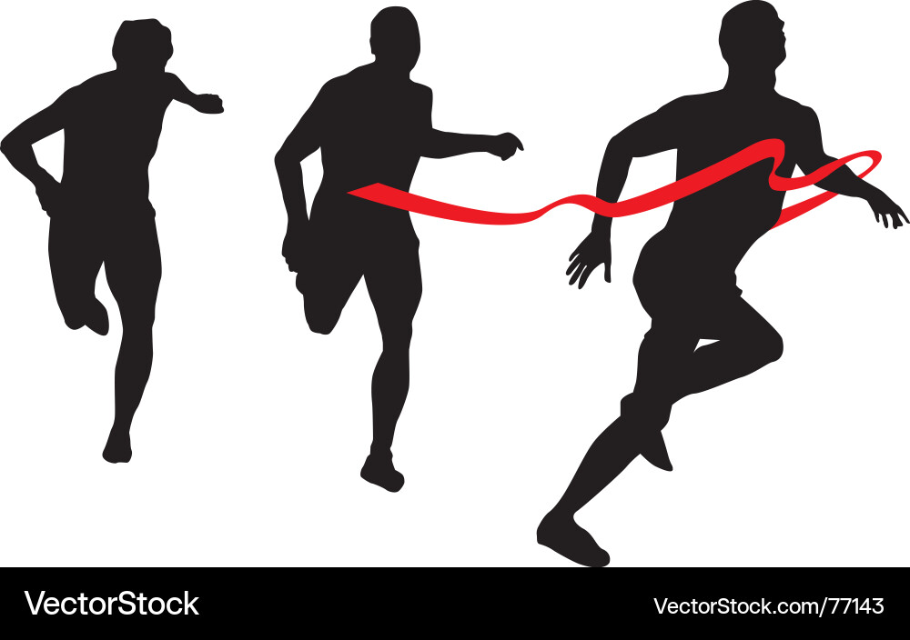 Running Silhouettes vector image