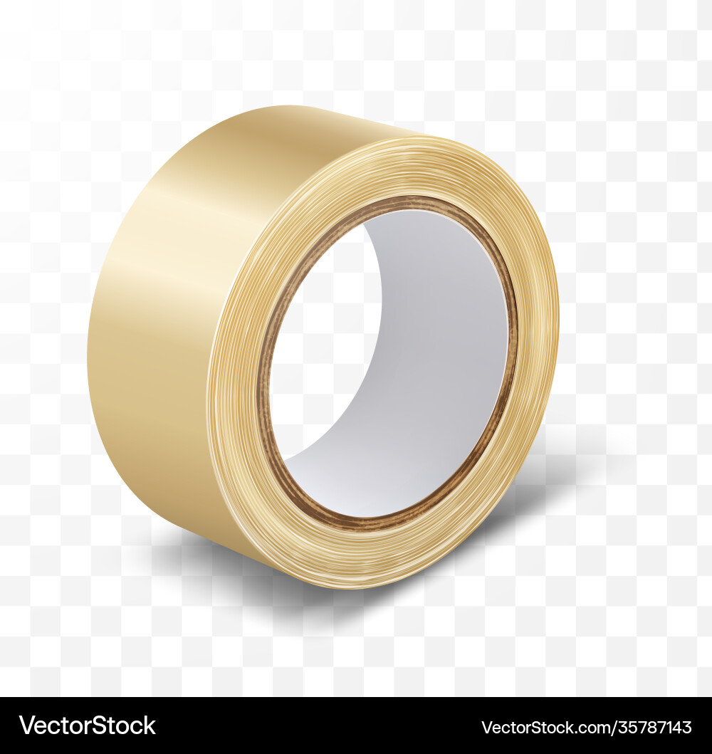 Transparent duct roll adhesive tape vector image