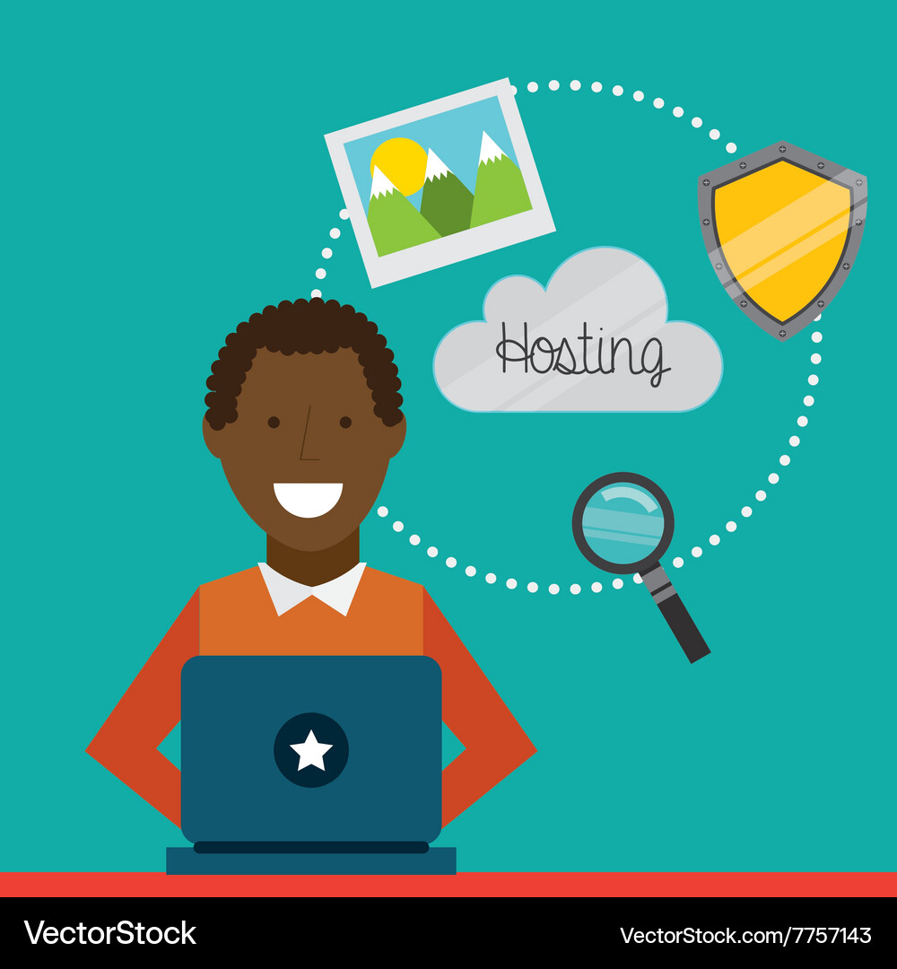 Web hosting design Vector Image
