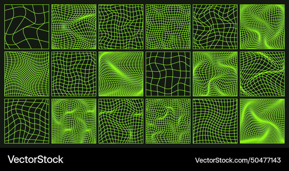Wireframe shapes lined perspective mesh 3d grid Wireframe shapes lined perspective mesh 3d grid vector image