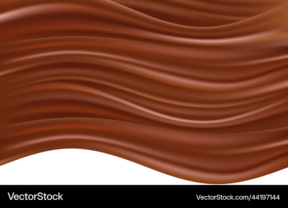 Chocolate Waves - Liquid Cocoa Flow Vector Image