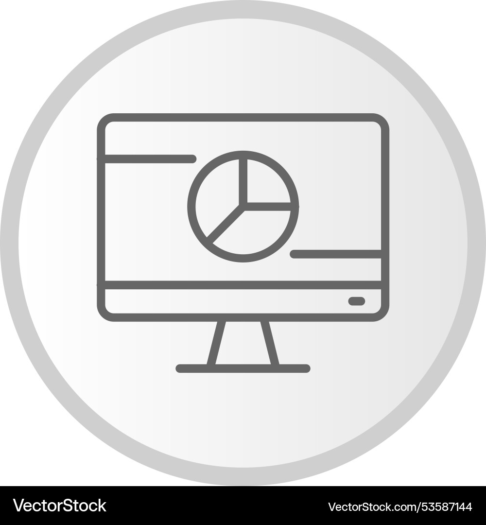 Data visualization line circle grey icon Vector Image