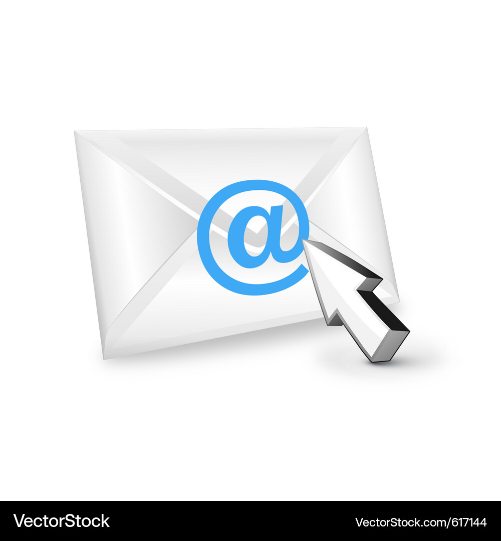 Email und Maus Cursor Pointer Vektorbild
