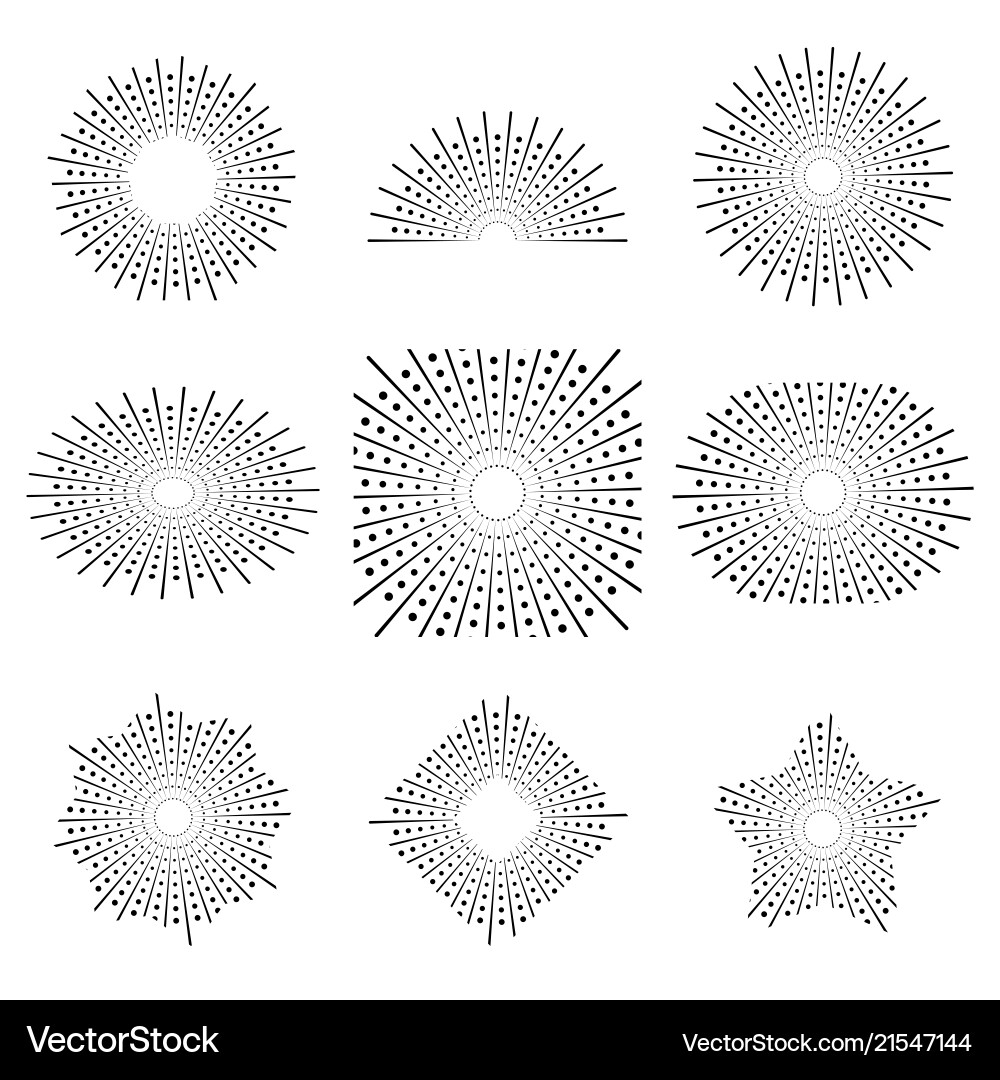 Light rays of burst Light rays of burst vector image