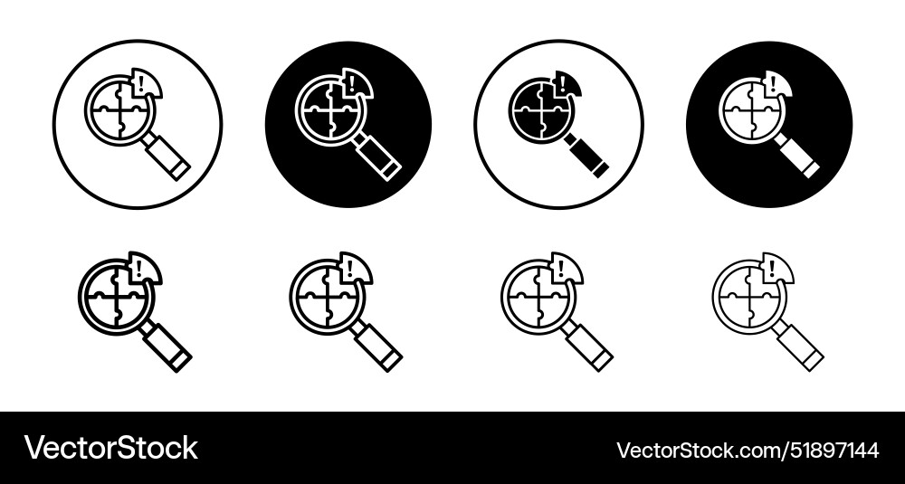 Suche Problem-Icon-Set-Sammlung für Web Suche Problem-Icon-Set-Sammlung für Web vektorbild