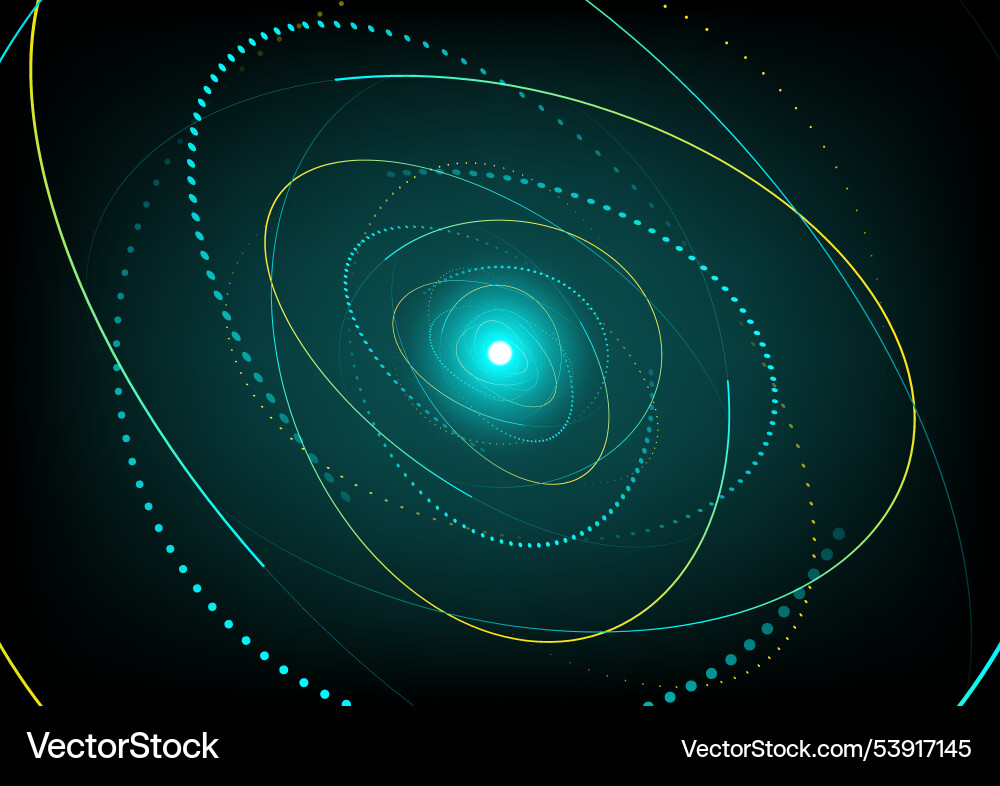 Abstract Atomic Particle Background vector image
