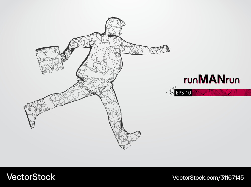 Abstrakte Silhouette ein laufender Geschäftsmann Mann Abstrakte Silhouette ein laufender Geschäftsmann Mann vektorbild
