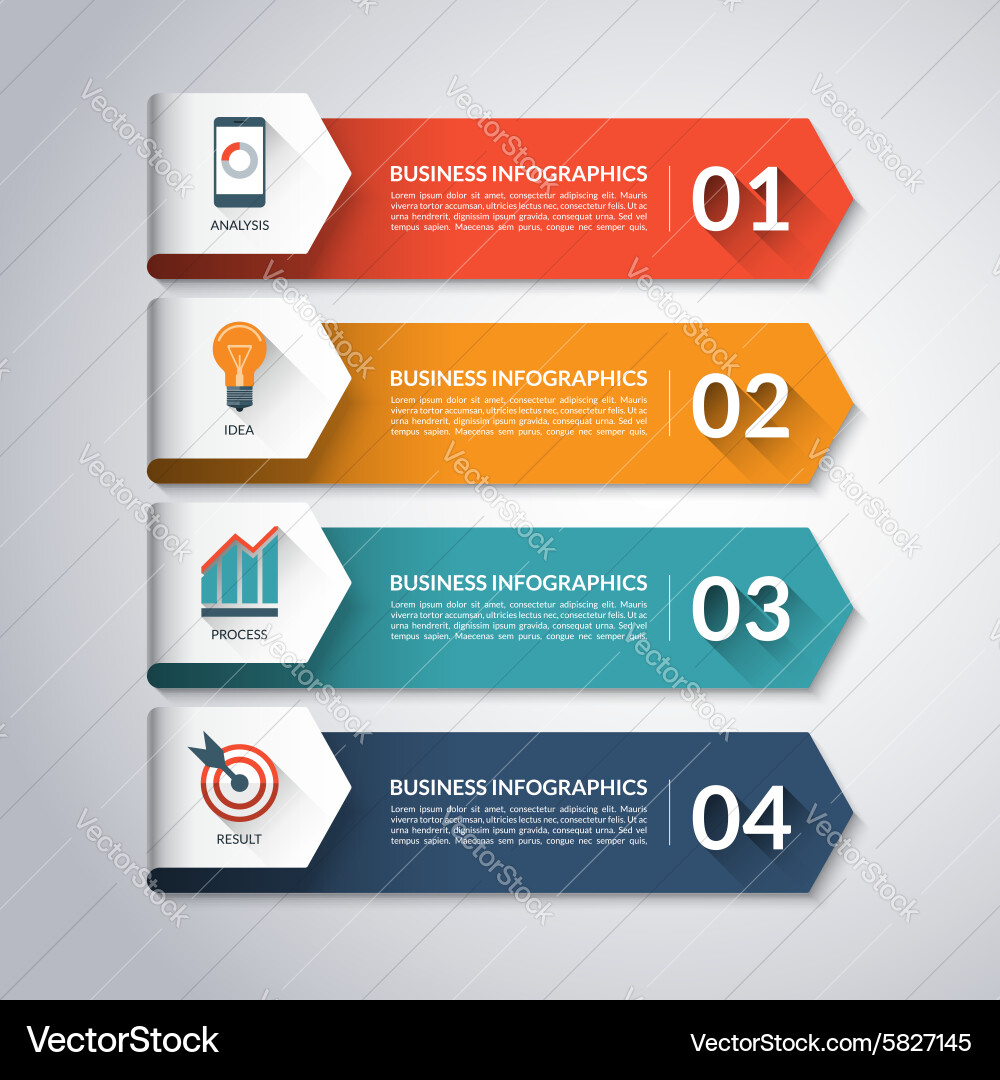 Arrow infographic template background Royalty Free Vector