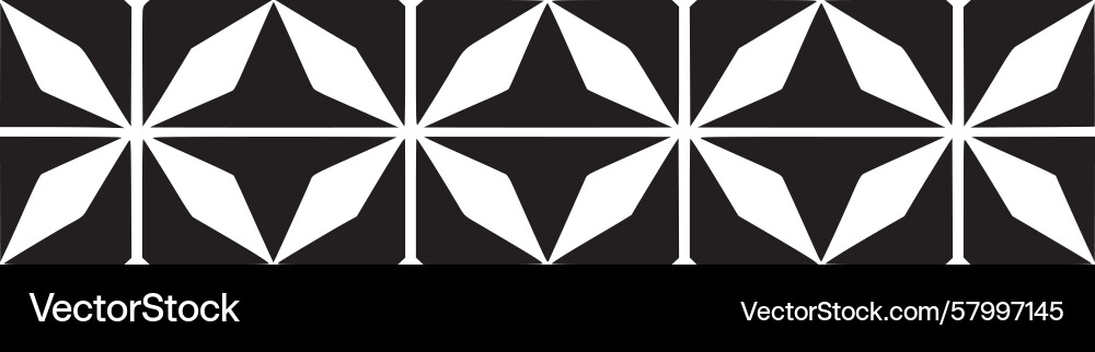 Geometric Border Tile Pattern Vector Image