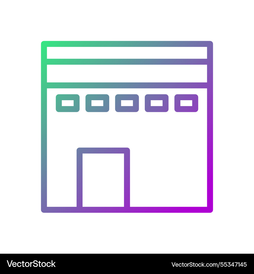 Gradient building icon for architecture design Vector Image