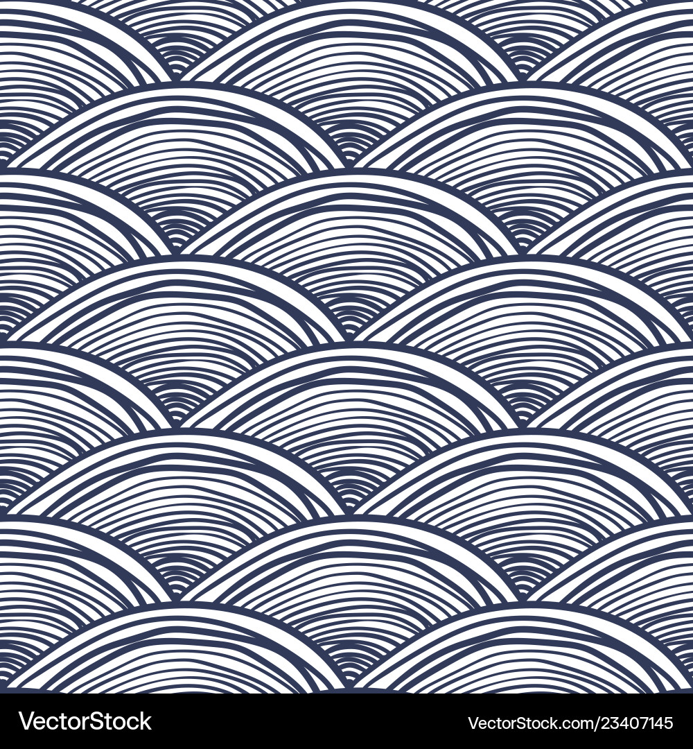 Japanese Wave Pattern vector image