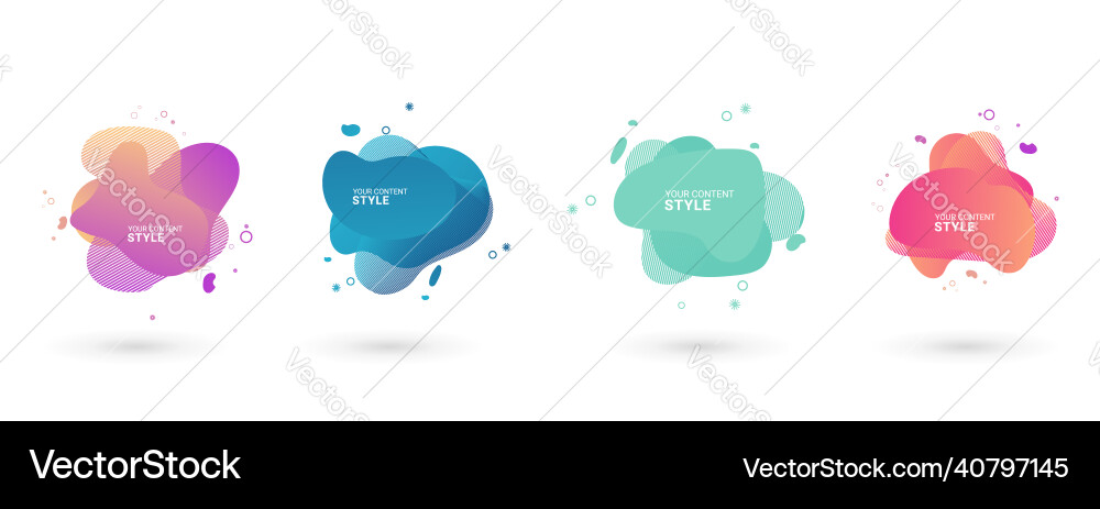 Modern set of infographic abstract objects Vector Image