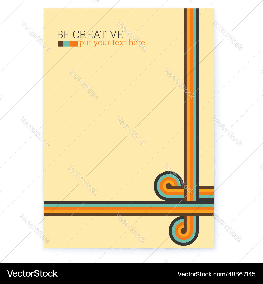 Retro Pipeline Abstract Pattern vector image