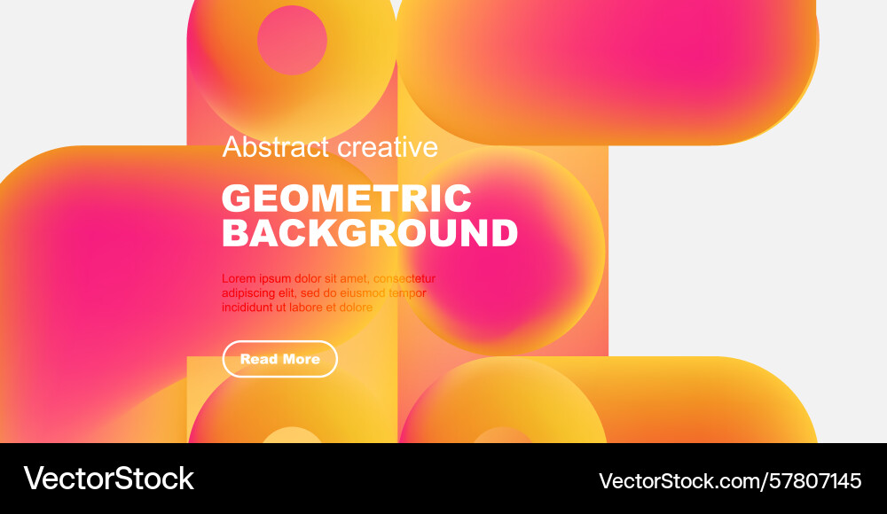 Vibrant abstract shapes overlap creating dynamic Vector Image