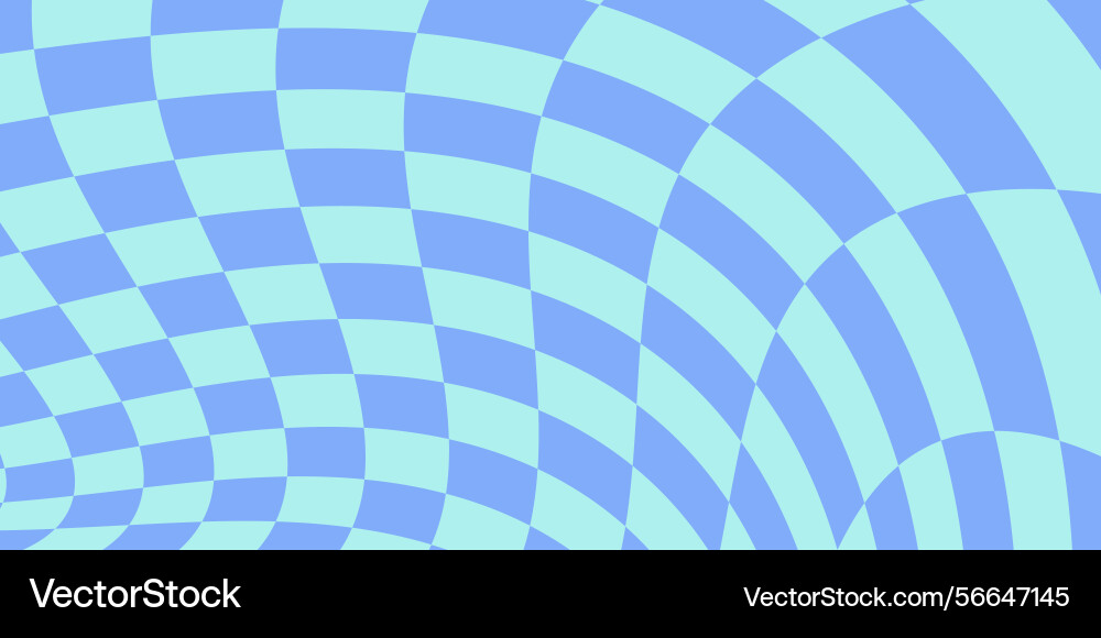 Wavy groovy distorted checkered background set Wavy groovy distorted checkered background set vector image