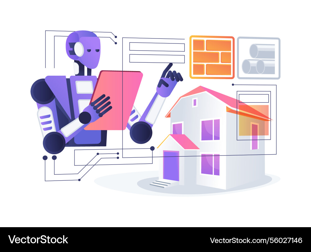 Ai-optimized material selection abstract concept Ai-optimized material selection abstract concept vector image