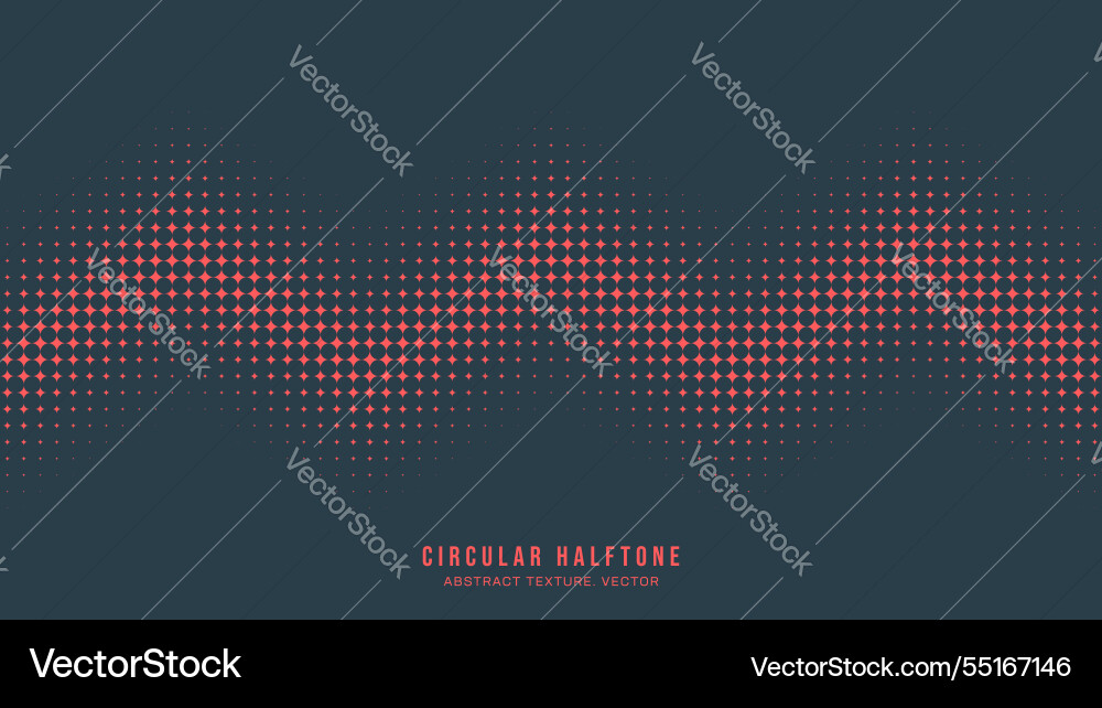 Circular halftone pattern zigzag line border red Circular halftone pattern zigzag line border red vector image