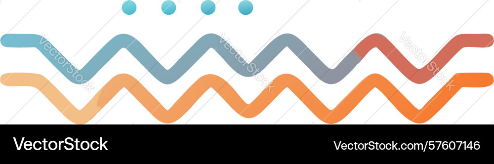 Dynamic wavy pattern abstract design element Vector Image