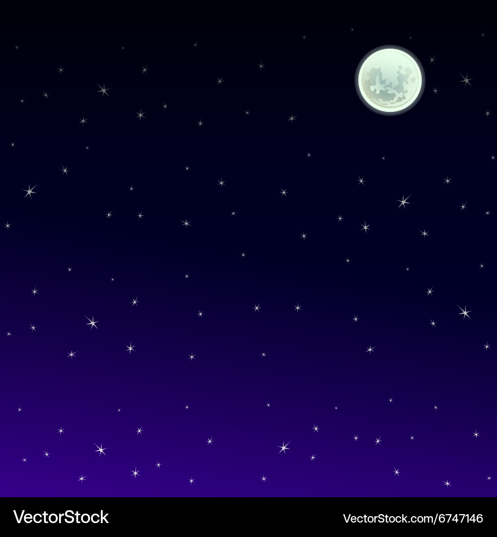 Starry night sky background Royalty Free Vector Image