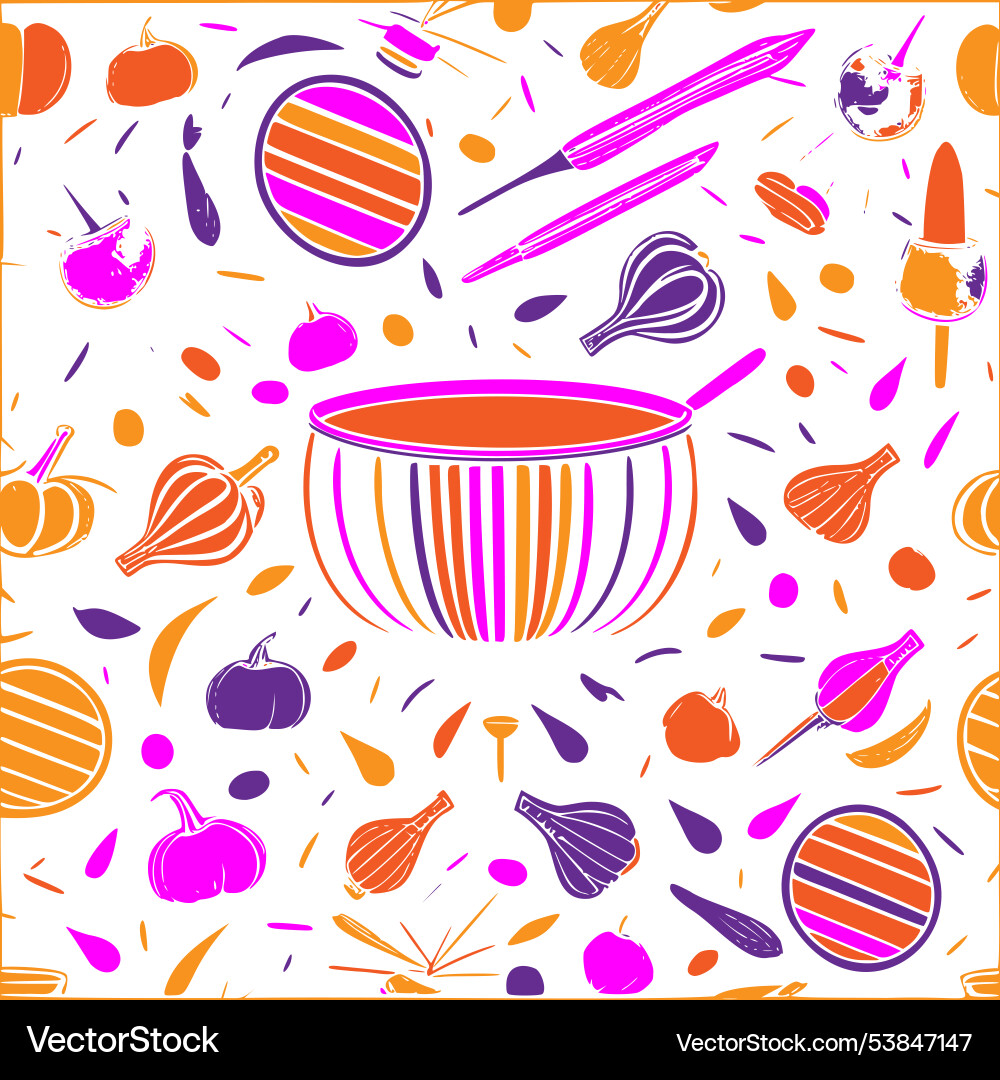 Cauldron abstract pattern seamless Cauldron abstract pattern seamless Vector Image