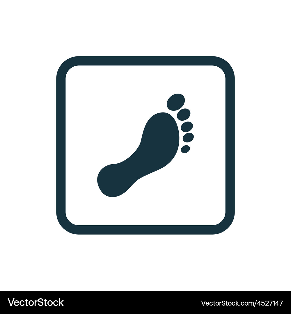 Footprint icon rounded squares button Vector Image