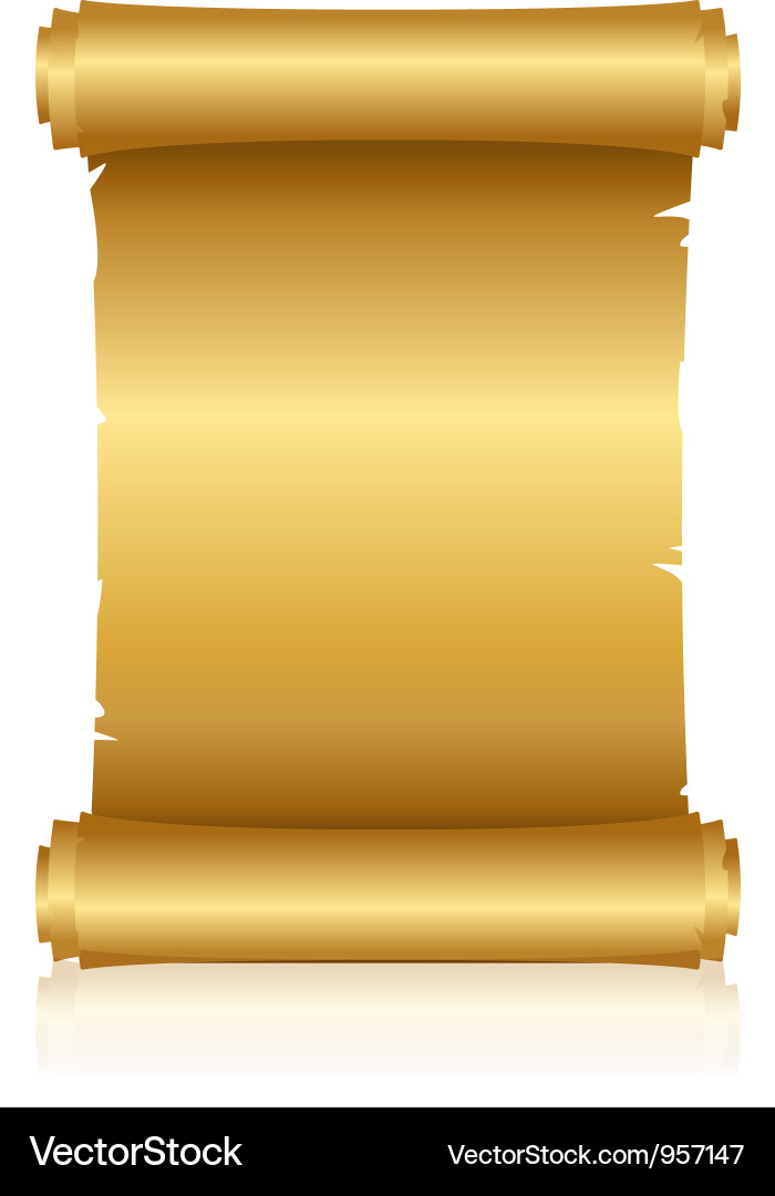 Golden Shiny Scroll vector image