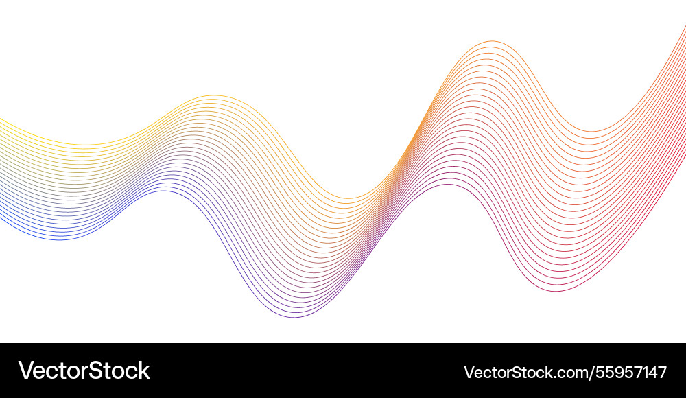 Gradient wave pattern on white Gradient wave pattern on white Vector Image