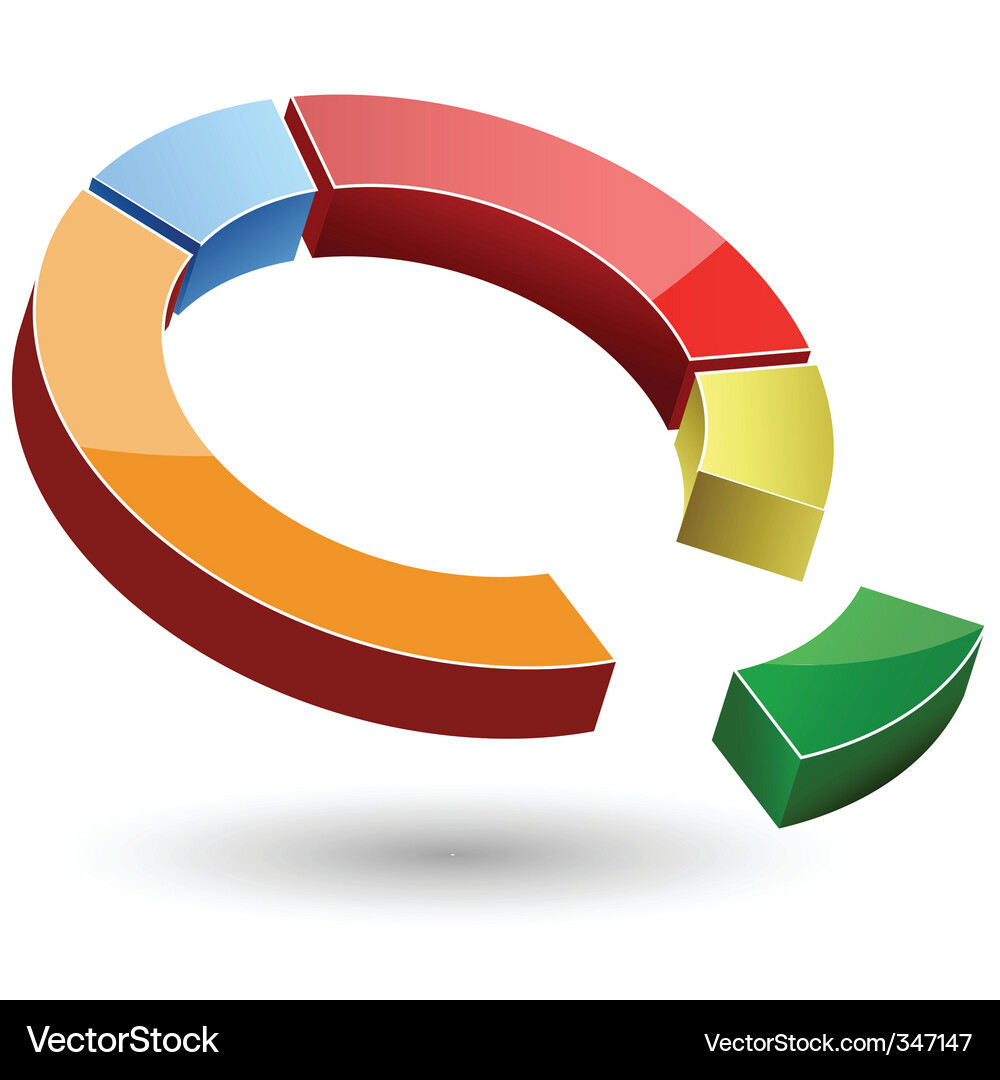Pie Chart Data Visualization Vector Image