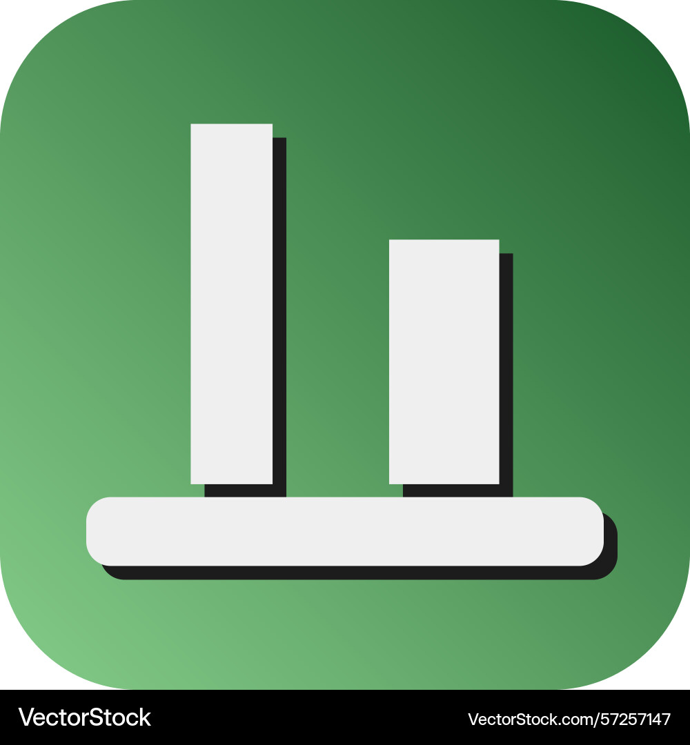 Vertical align bottom glyph gradient background Vector Image