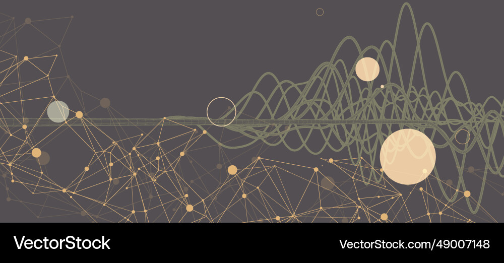 Abstract background with a wireframe dynamic Vector Image
