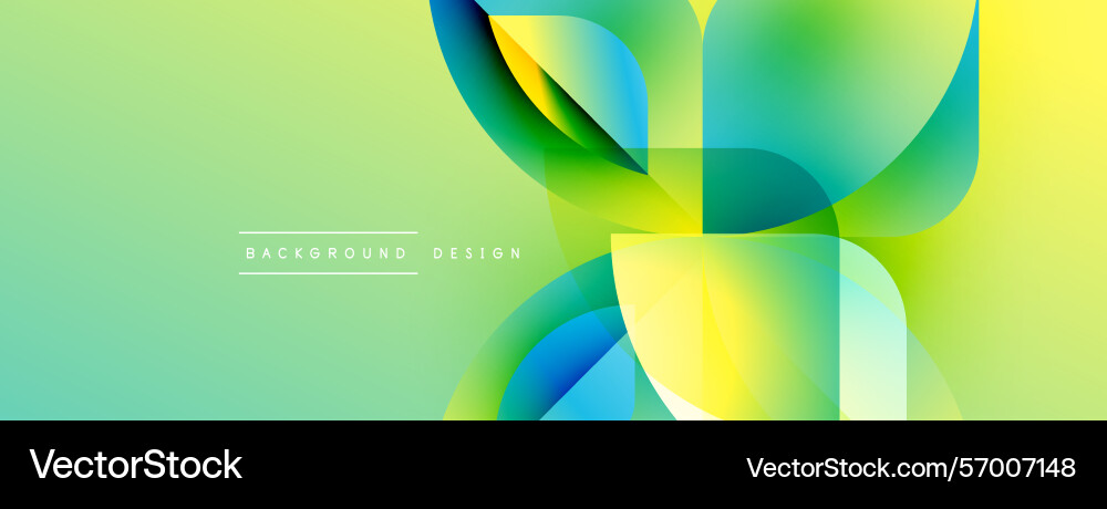 Abstract vibrant design features overlapping Vector Image