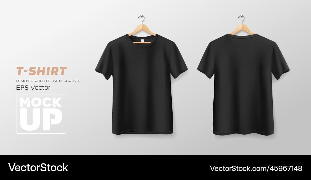 Black t shirt eps hot sale
