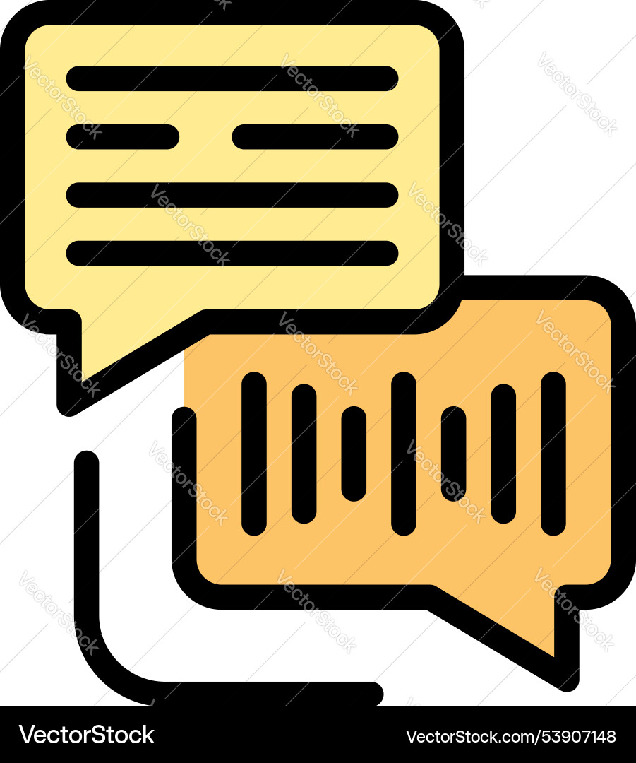 Chat bot answering with audio message icon vector image