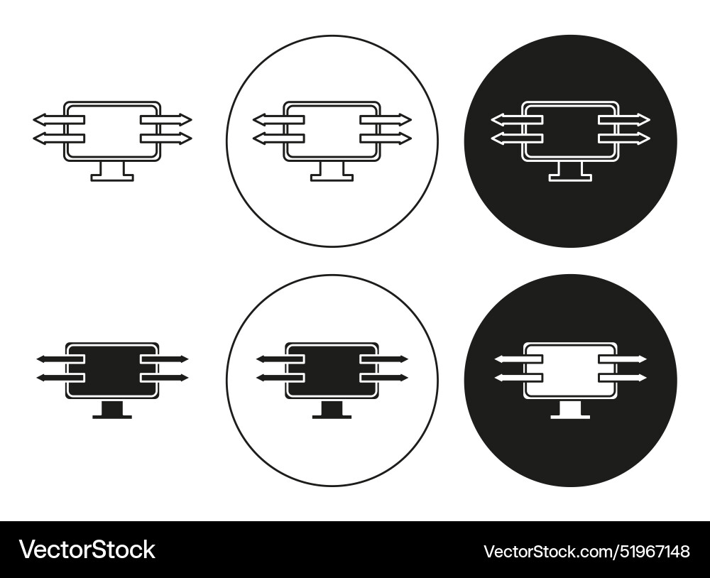 Data streaming linear thin line icon graphics Data streaming linear thin line icon graphics vector image