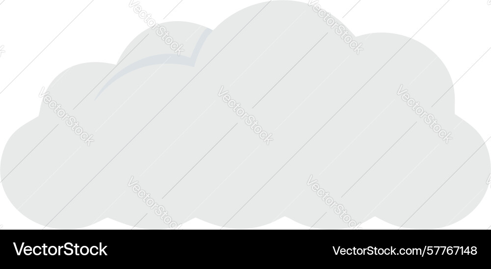 Minimalist cloud shape clean sky element design Vector Image