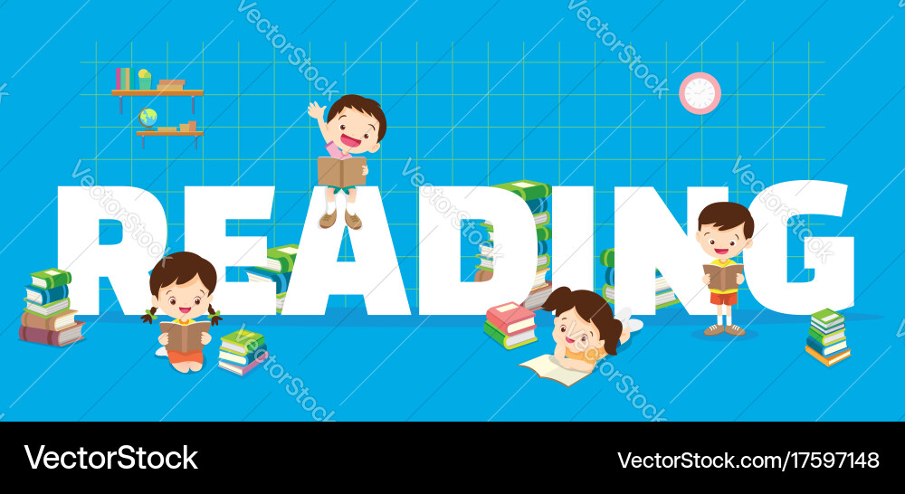 Reading concept Royalty Free Vector Image - VectorStock
