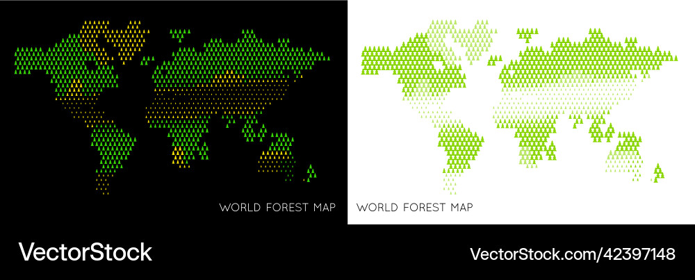 Set of flat maps the world infographic map data vector image