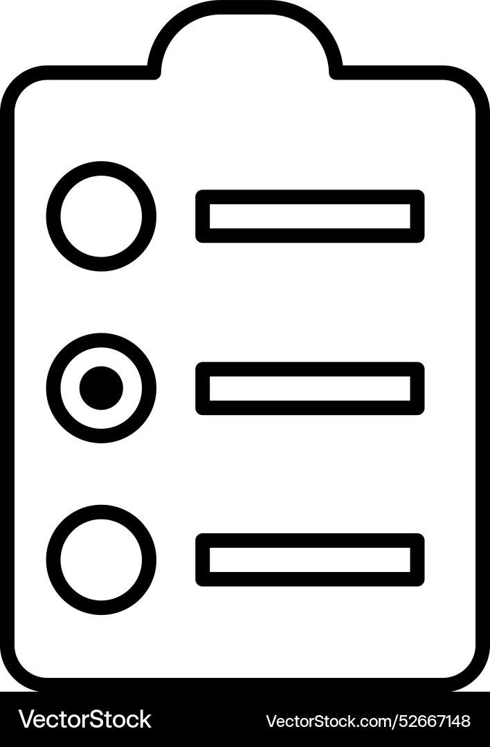 Survey tasks todo list icon outline vector image