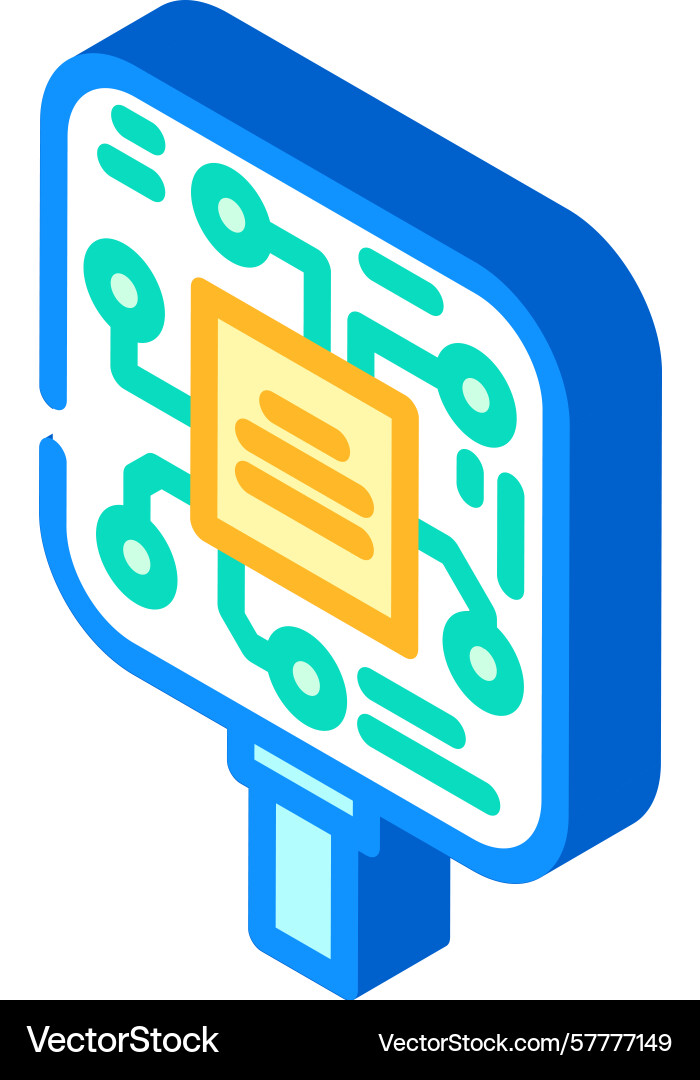 Built sensor isometric icon Built sensor isometric icon vector image