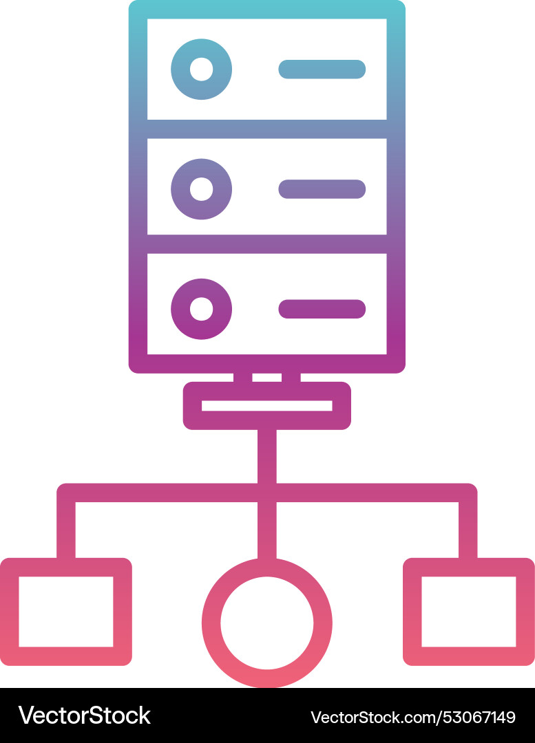 Cluster Computing Line Gradienten Design vektorbild