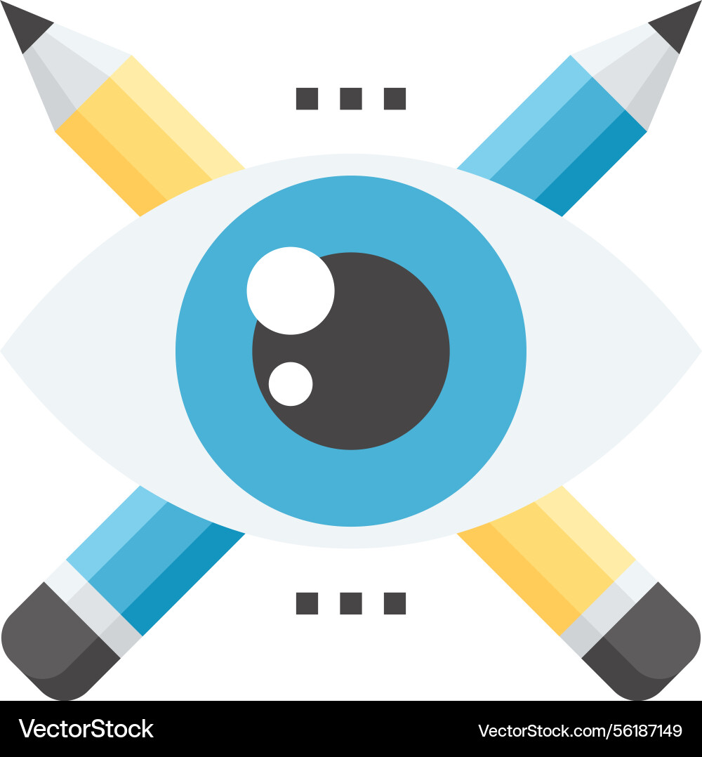 Idea visualization flat web icon Idea visualization flat web icon vector image