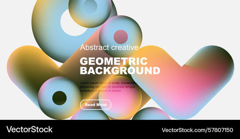 Abstract colorful shapes overlap creating dynamic vector image
