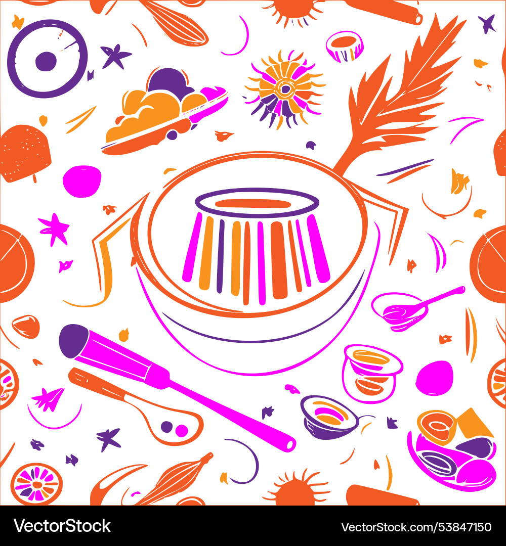 Cauldron abstract pattern seamless Cauldron abstract pattern seamless Vector Image