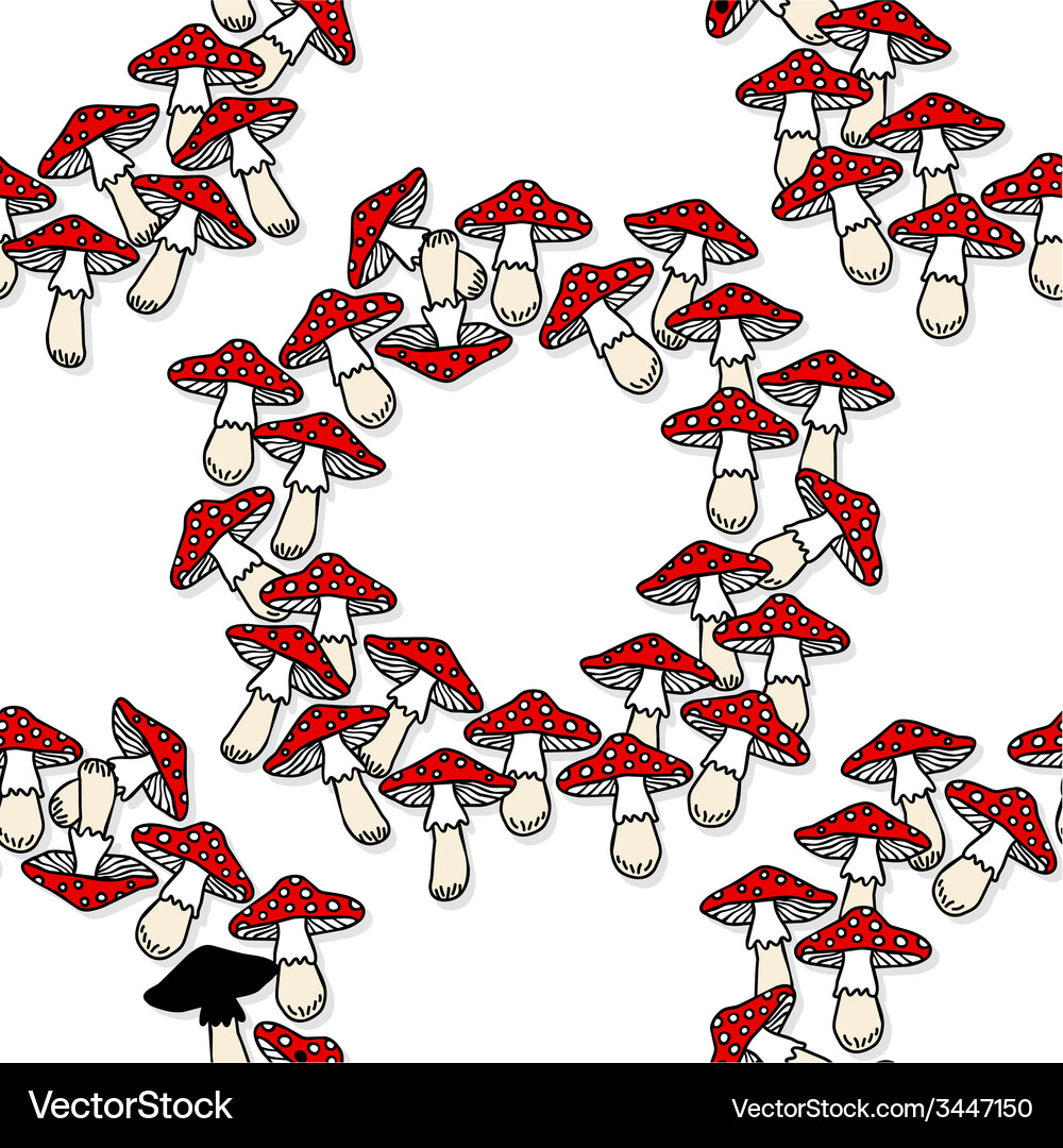 Mushroom pattern design Vector Image
